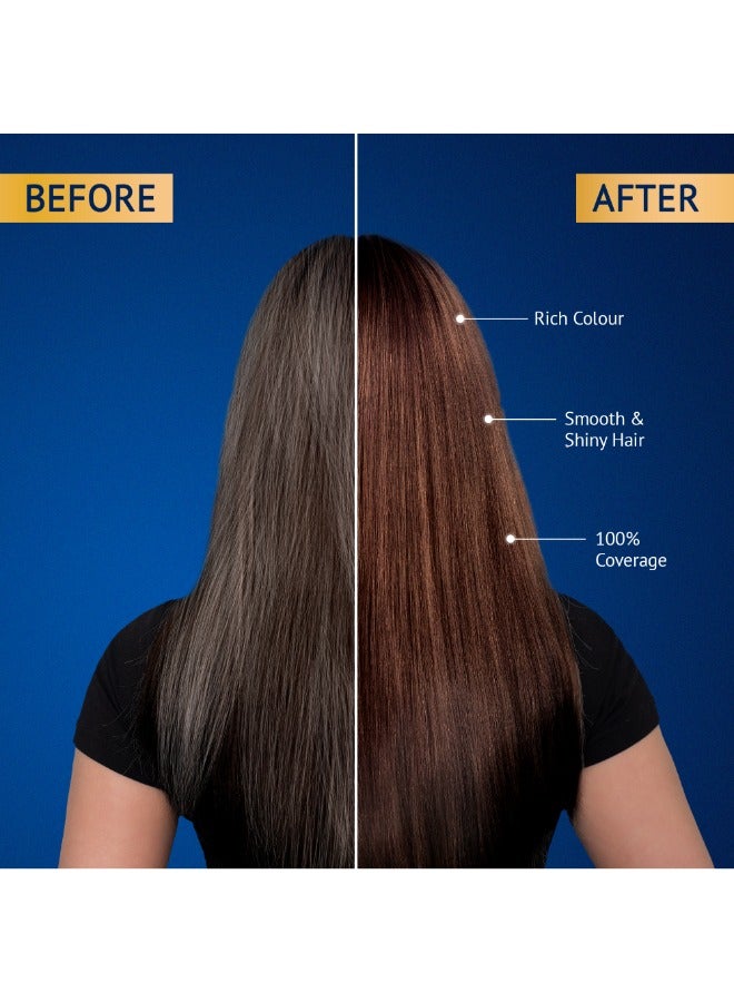 Instant Henna Hair Colour Dark Brown Shampoo 3 x 20ml