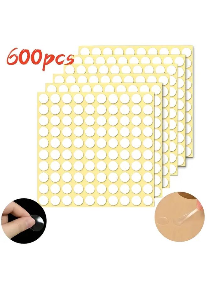 600pcs 10mm Transparent Removable No Residue Glue Dots For Crafts Decorations - Image 1