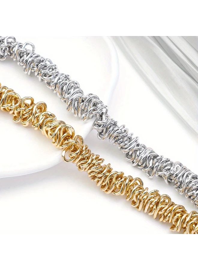 Elegant Silvery Metal Bag Chains Replacement Purse Handles And Shoulder Straps - Image 3