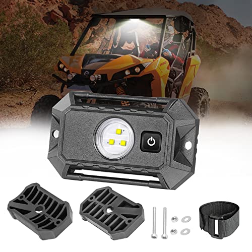 Rfroad Lighting UTV LED Dome Light 12V with Switch, Rfroad Lighting Universal Roll Bar Mount LED White Light Interior Dome Light for UTV ATV Polaris RZR Can Am Car Golf Cart - Image 1