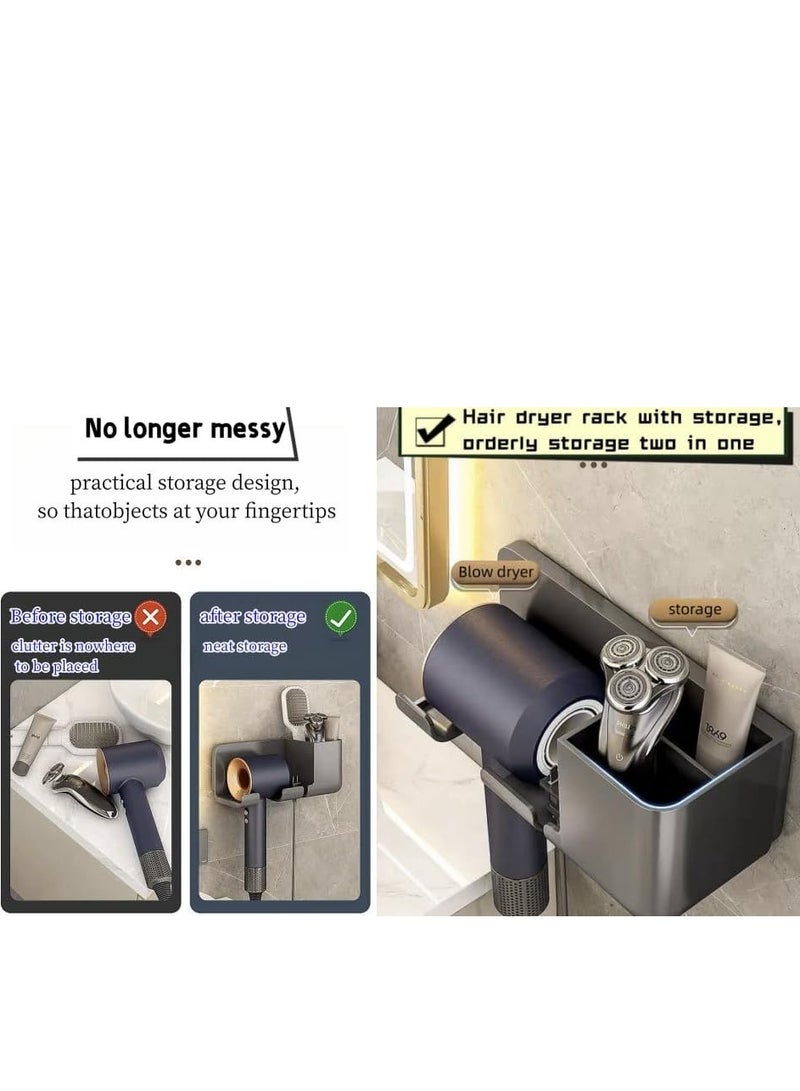 Bukela Hair Dryer Holder Wall Mounted, Self Adhesive Hair Dryer organizer Wall Mount, Blow Dryer Holder , Hair Dryer Stand for Bathroom  - Image 4