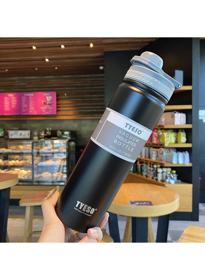 Taishuo 8706 black 600ml Tyeso Portable High-value Ice Cup Cold Insulation Cup Large Capacity Female Student Sports Water Bottle Men's Car