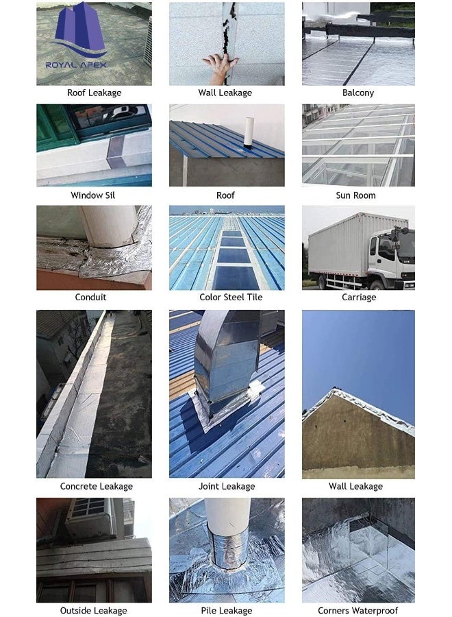 Royal Apex Multi-Purpose Strong Aluminium Foil Adhesive Insulation Tape For Roof Leak Surface Crack Window Sill Gap Pipe Rupture Boat Sealing Etc‚  - Image 4