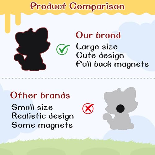 Fyguard 14Pcs Farm Magnetic Animals Refrigerator Magnets for Kids 2.36IN x 1.96IN Cute Animal Wooden Magnets for Refrigerator Whiteboard Early Education Boys Girls Gifts - Image 3