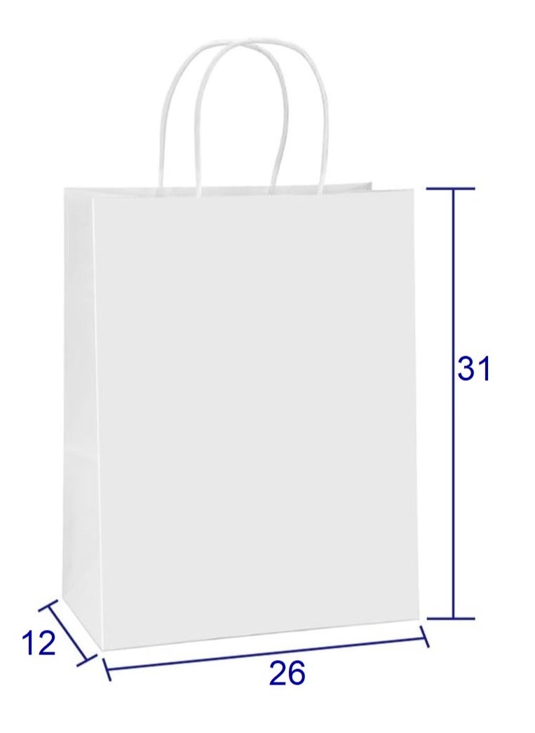 Generic 25 Pcs White Gift Paper Bag/ 31*26*12 cm  - Image 5