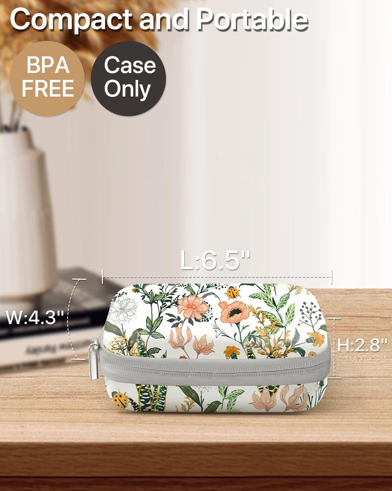 RHEMEL Label Maker Case, EVA Travel Case with Floral Pattern, Compatible with D30, P21, E10, D110 Label Maker, Box Only - Image 2