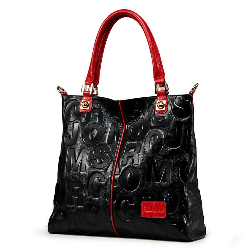 Qiandian Genuine Leather Women'S Bag Fashionable And Easiest For Match Cowhide Shoulder Crossbody Bag Women'S Handbag Large Bag - Image 3