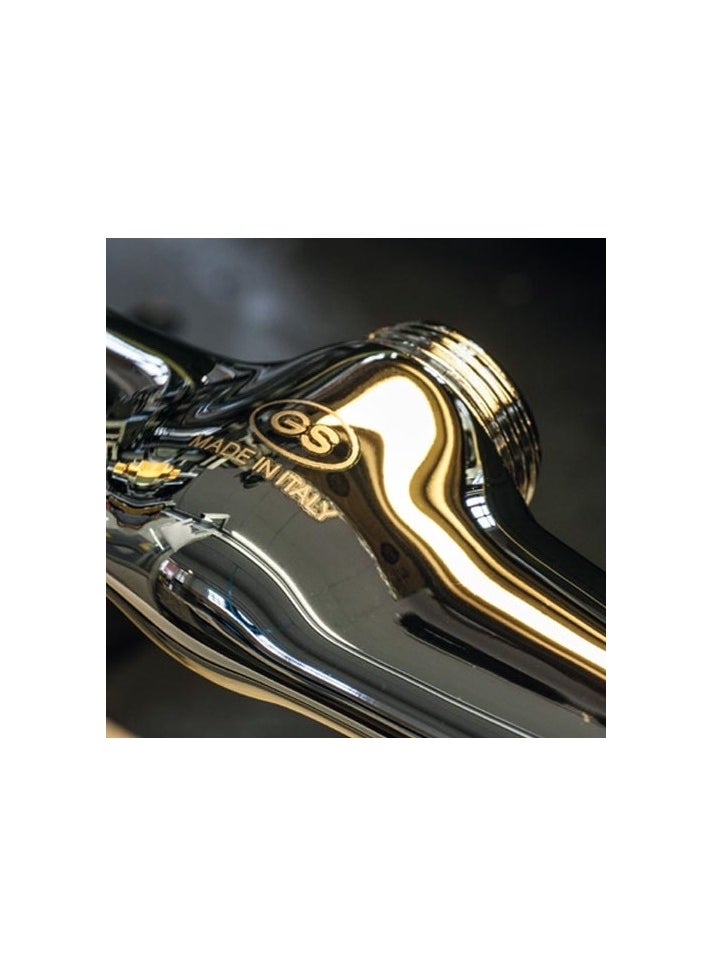 GS - GS Rubinetterie Wall Mounted Single Lever Bath Shower Mixer With Hand Shower Set White Gold - 2460WG - Image 1
