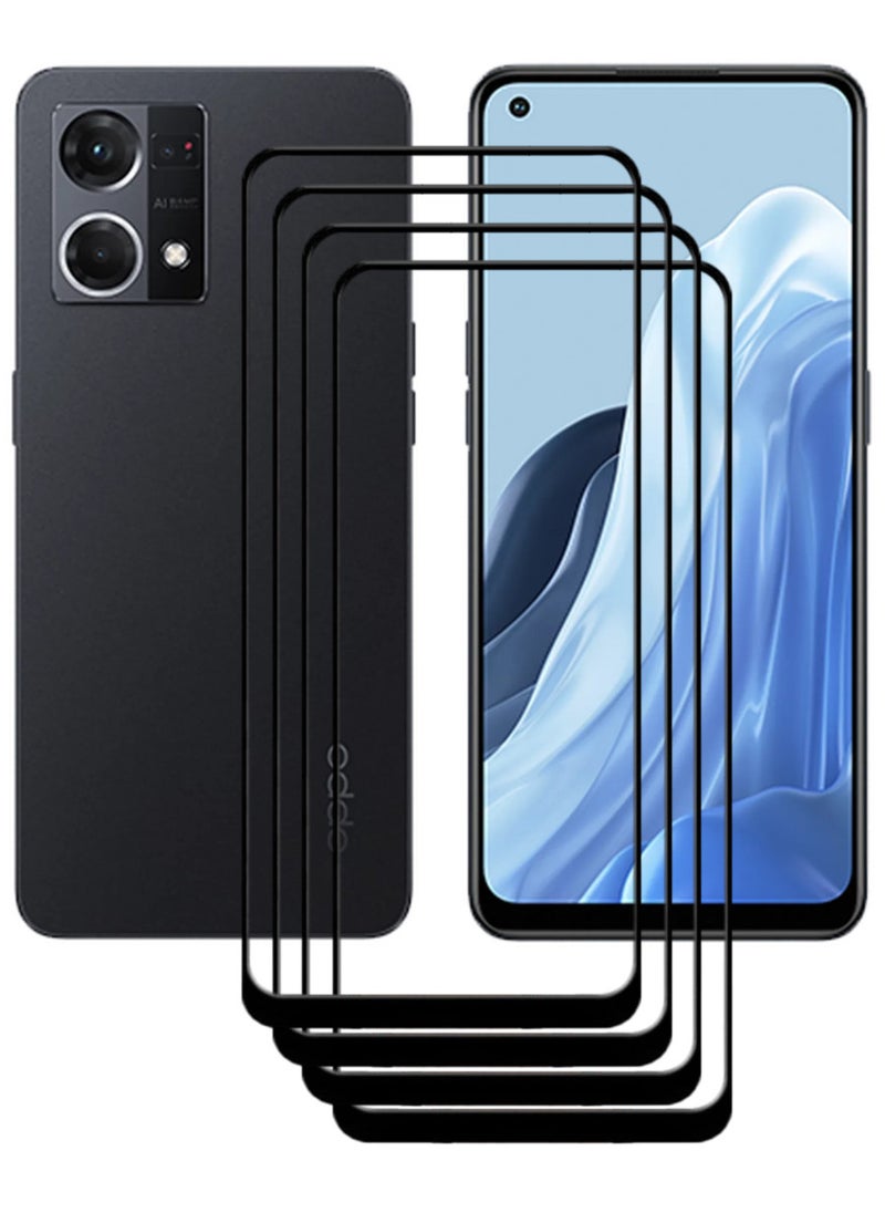 ACLIX 4 Pieces Antistatic ESD Dustproof Premium Quality High Definition Tempered Glass Screen Protector Designed For Oppo Reno7 - Image 1