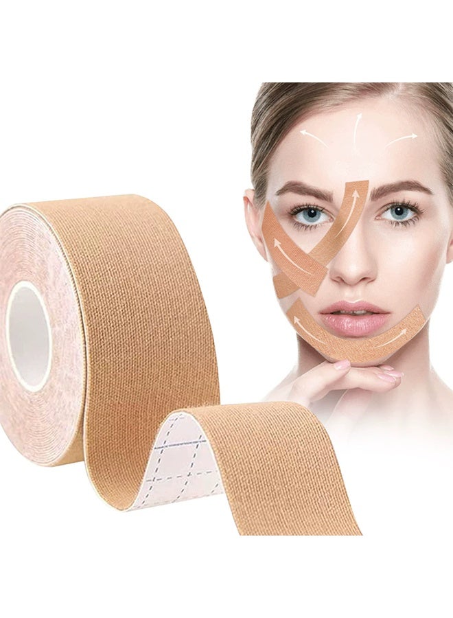 Elaimei Facial Myofascial Lift Tape, Facial Lifting Strap, Anti Wrinkle Firming Facial Lifting Slimming Masseter Muscle, Neck Skin Lifting Patch for Men and Women - 2.5CM X 5M - Image 4