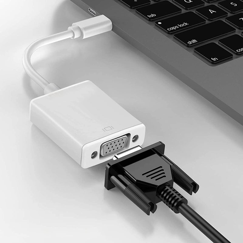 ikis USB-C to VGA Adapter -USB Type C (Thunderbolt 3) to VGA Cable Converter for Surface Book 2 Chromebook XPS 13 - Image 5