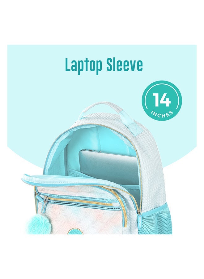 Eazy Kids - Personalized 18" Set of 3 Backpack w/Lunch Bag and Pencil Case - Flora Green - Image 5