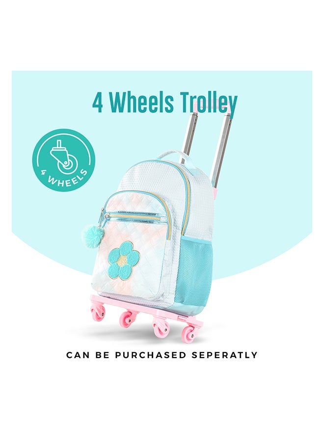 Eazy Kids - Personalized 18" Set of 3 Backpack w/Lunch Bag and Pencil Case - Flora Green - Image 2