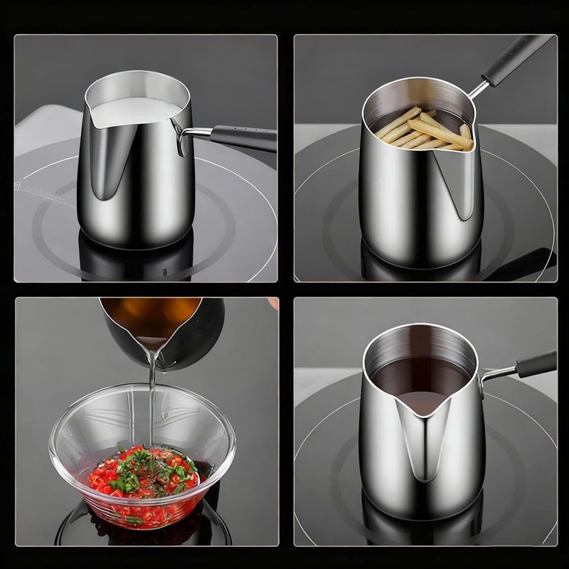 Greensen Turkish Coffee Pot, 304 Stainless Steel, 1000ml, Stovetop Maker with Eagle Beak Spout, Compatible with Induction & Gas Stoves - Image 2