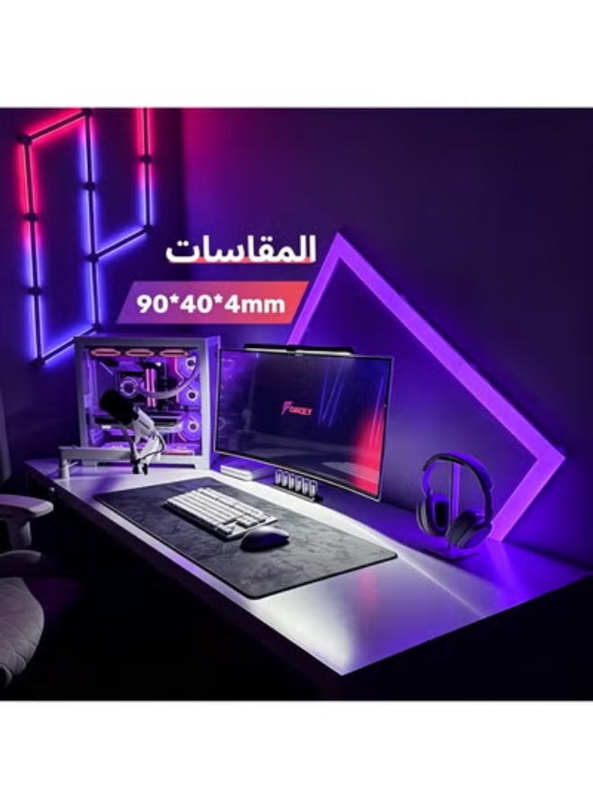 XXL Large Gaming Mouse Pad 900×400×3mm, Waterproof Smooth Microfiber Desk Mat, Non-Slip Thick Rubber Base, Foldable Washable Desktop Protector for Gaming Office Home Workstation - Image 3