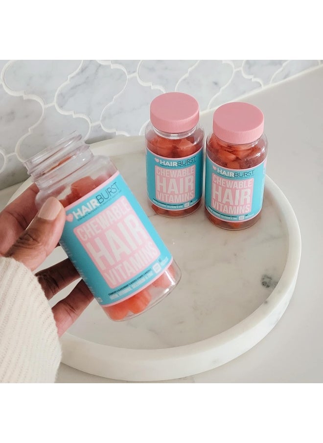 HAIR BURST - Chewable Hair Vitamins - Hair Growth Supplements For Both Men And Women - With Biotin - Anti Hair Loss - For Longer, Stronger, Thicker Looking Hair - 60 Gummies - 30 Day Supply - Image 1