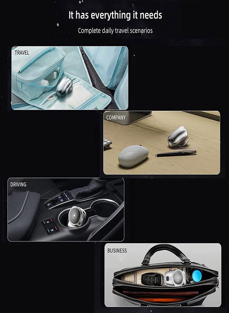 SYOSI Mini Shaver Electric Shaver USB Pocket Shaver with LED Charge Indicator UK Rechargeable Portable Electric Face Shaver Razor Travel Beard Trimmer for Men Gift for Father Boyfriend Husband  - Image 3