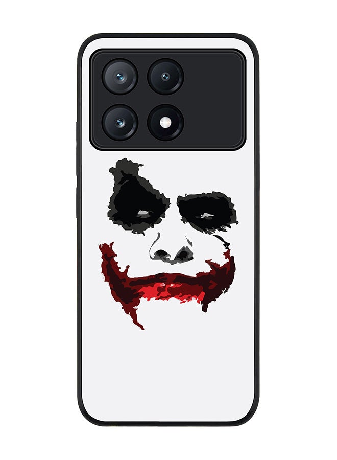 Stylizedd Rugged Black Edge Case for Xiaomi Poco X6 Pro, Slim fit Soft Case Flexible Rubber Edges Anti Drop TPU Gel Thin Cover -  Joker Grin - Image 1