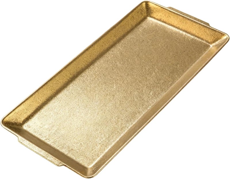 Stainless Steel Serving Tray, Gold Rectangle Tray, 12.6 in, Anti-Rust, Heavy-Duty, Anti-Deformation, for BBQ, Party, Kitchen - Image 1