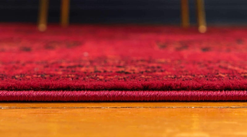 Unique Loom Tekke Collection Over-Dyed Saturated Traditional Torkaman Area Rug (5' 0 x 8' 0 Rectangular, Red/Black) - Image 4