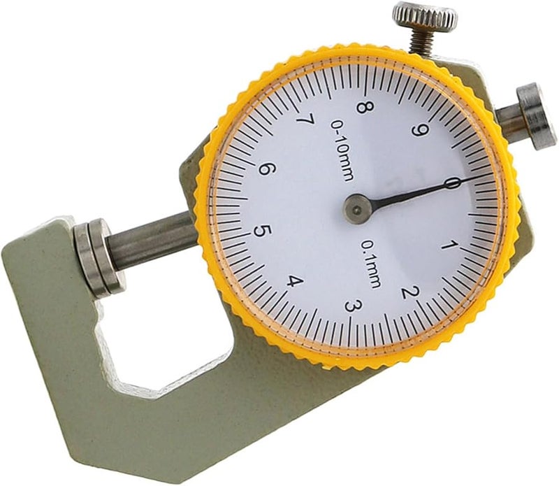 Portable Thickness Gauge 0 to 10mm for Leather Cloth Metal Sheet Glass Wire - Image 1