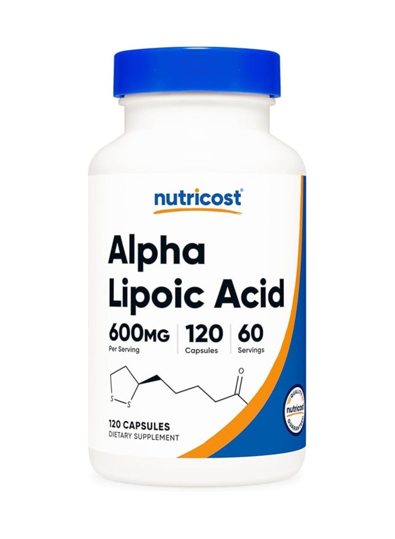 Nutricost Alpha Lipoic Acid 600Mg Per Serving 120 Capsules 60 Servings - Image 1