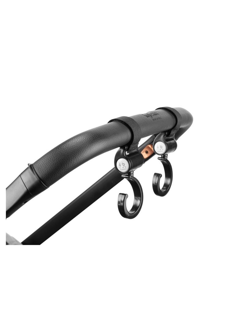 Gezenbebe Multifunction Baby Stroller 360° Rotation Hooks, Hanger Clips For Baby Bag and Shopping Bags, Well-Rounded Utilization Pram and Pushchair Accessories, Black, 2 pcs - Image 3