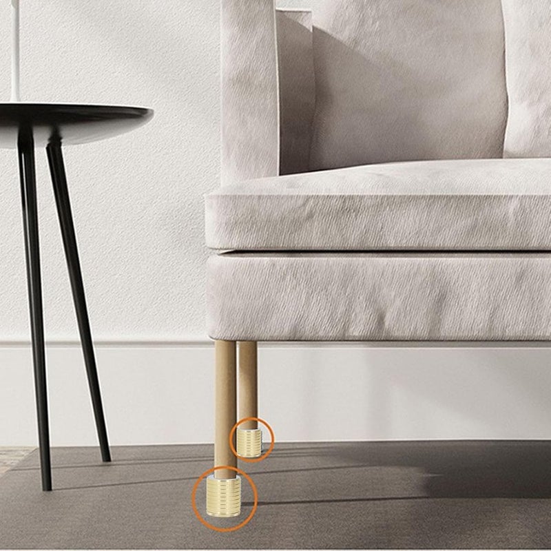 Adjustable Bed Riser Strong Load Bearing Aluminum Alloy Furniture Riser for Sofa, Bed, Table (Gray) (Bright Gold) - Image 2
