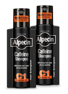 Alpecin Alpecin C1 Caffeine Shampoo Black Edition, 2 x 250 ml – For natural hair growth  - Image 1
