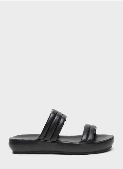 Double Strap Wedge Sandals