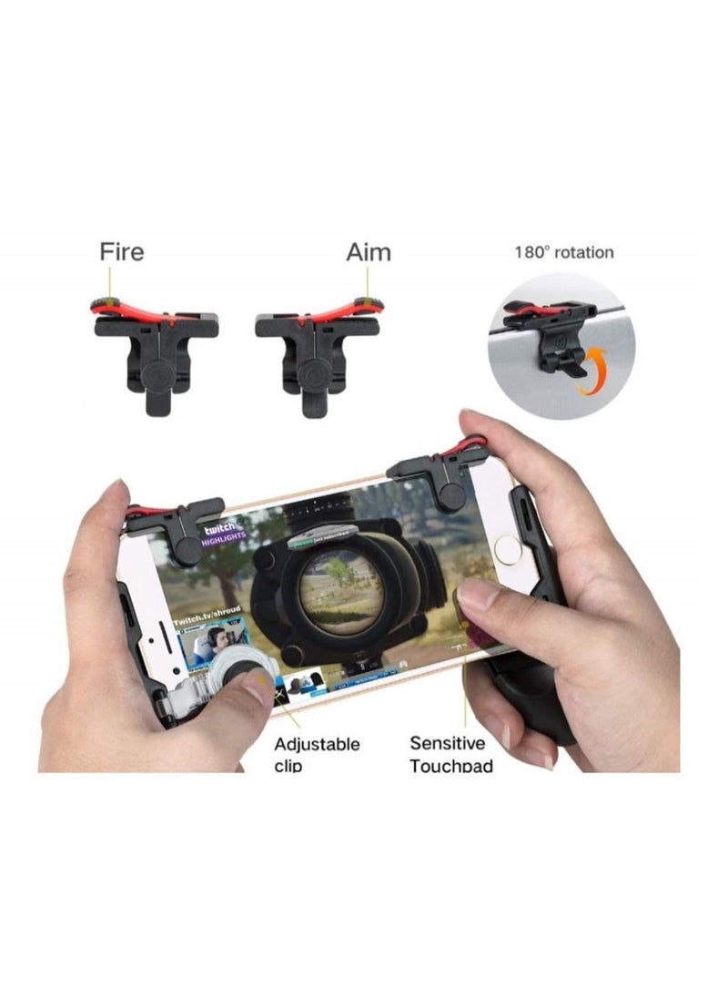 Generic - 4 In1 PUBG Mobile Gamepad L1R1 Button Joystick Phone PUGB Game Pad Kit Controller L1 R1 Trigger for IPhone Android - Image 1