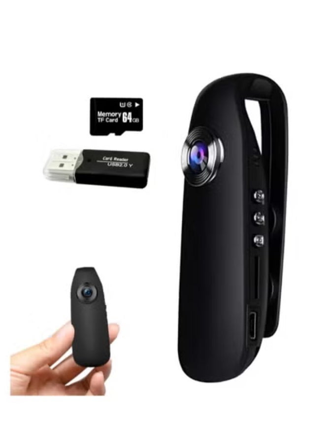 ZetRA Mini Body Camera with Audio and Video Recording 1080P 64GB Motion Detection Video Recorder Wearable POV Camcorder with Magnetic Pocket Portable DV for Cycling,Pets,Walking,Travaling - Image 1