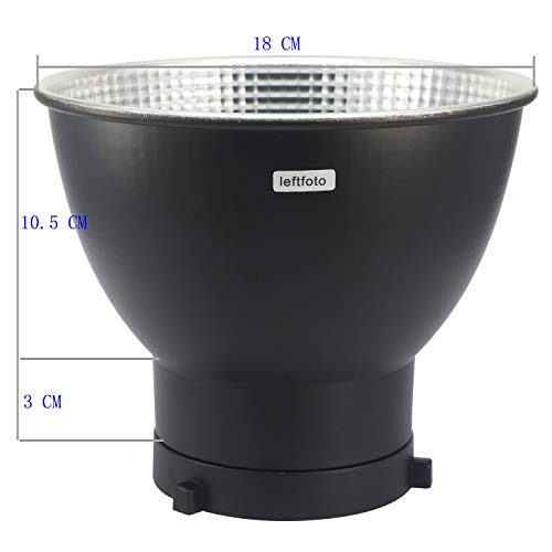LEFTFOTO 7inch/ 18cm Standard Reflector Diffuser Lamp Shade Dish for Bowens Mount Studio Light Strobe Flash - Image 5