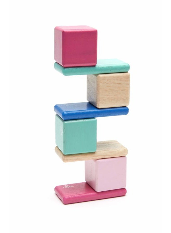 Tegu 8 Piece Tegu Pocket Pouch Magnetic Wooden Block Set, Blossom - Image 5