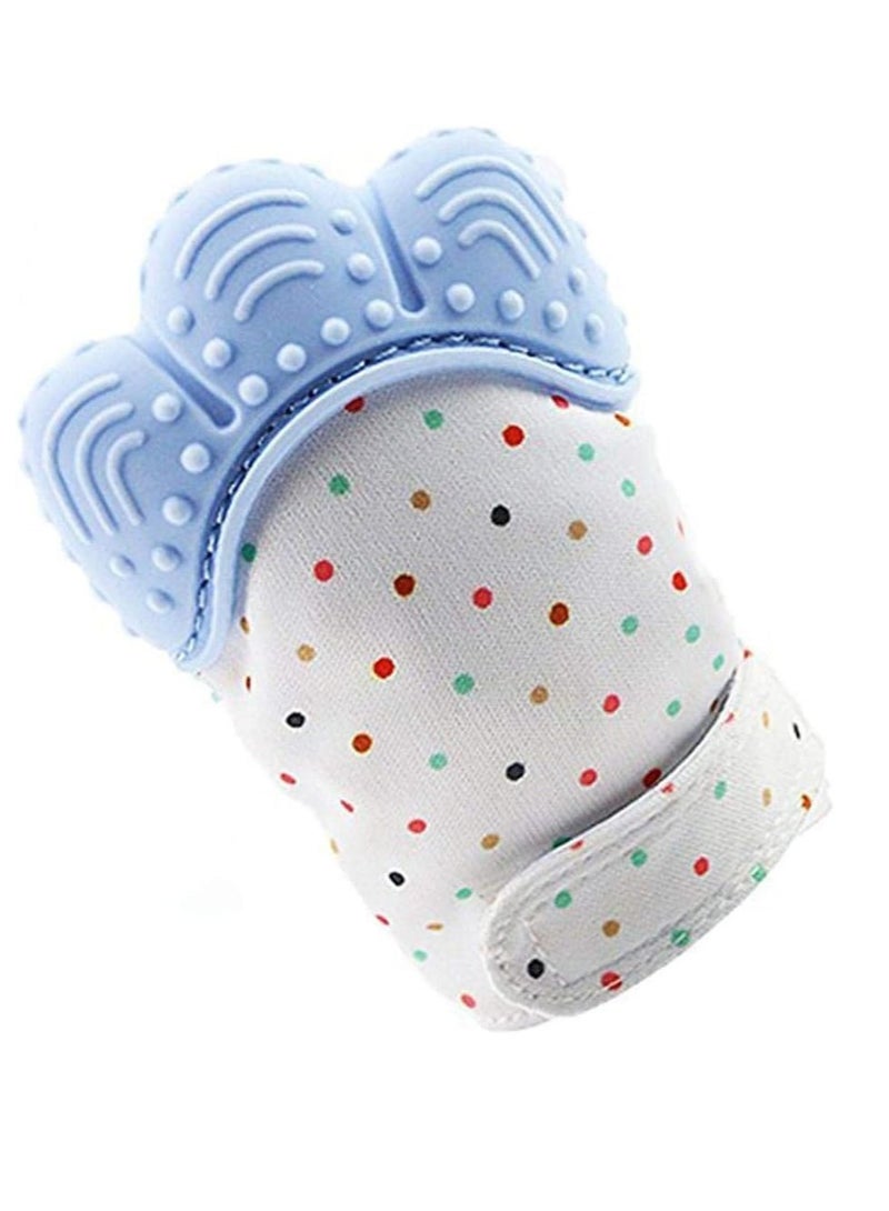 Baby Teething Mitt, Self Soothing Teether Toy Relieve Teething Pain and Prevent Scratches - 1 Glove, (Orange) - Image 1