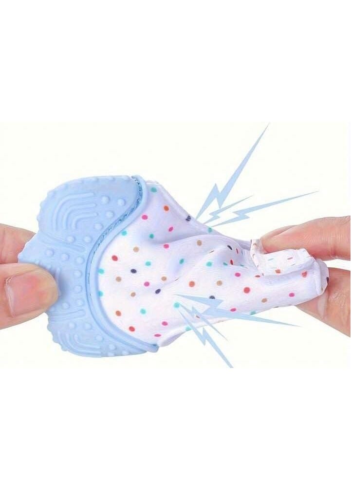 Baby Teething Mitt, Self Soothing Teether Toy Relieve Teething Pain and Prevent Scratches - 1 Glove, (Orange) - Image 3