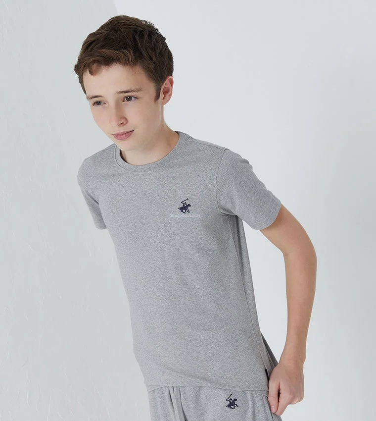 BEVERLY HILLS POLO CLUB Crew Neck T-shirt with Short Sleeves