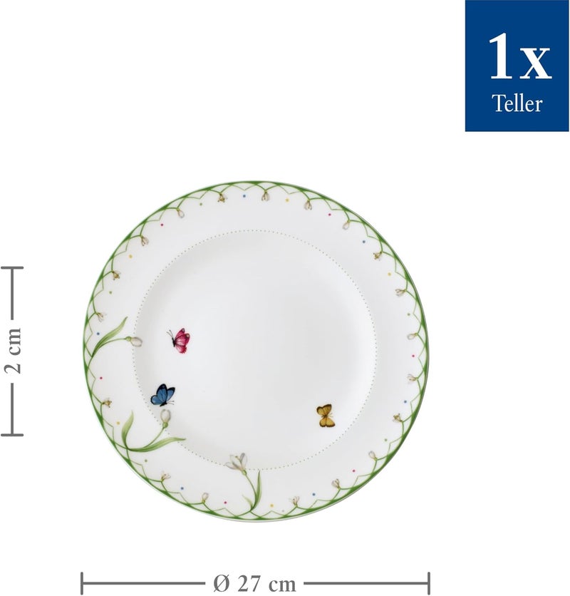 Villeroy & Boch طبق عشاء فيليروي وبوش الربيع الملون 105 في بورسلين فاخر أبيض اللون - Image 3