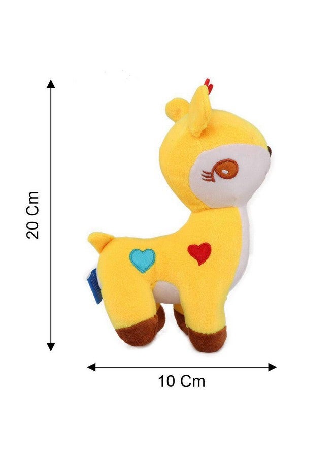 Webby Soft Animal Plush Deer Toy 20cm, Yellow - Image 5