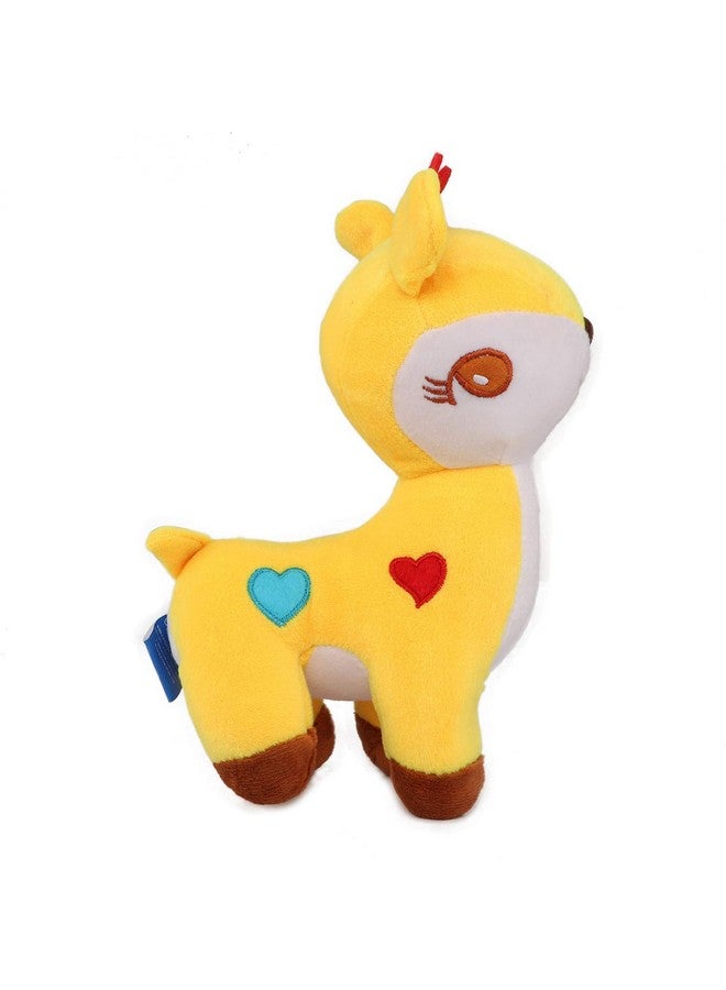 Webby Soft Animal Plush Deer Toy 20cm, Yellow - Image 3