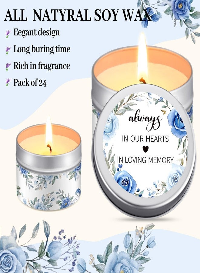 MTLEE 24 Pcs Funeral Memorial Candles Funeral Favors for Guests Celebration of Life Supplies Lavender Scented Tealight Sympathy Gifts Memorial Service Grief Share Meeting(Elegant) - Image 3