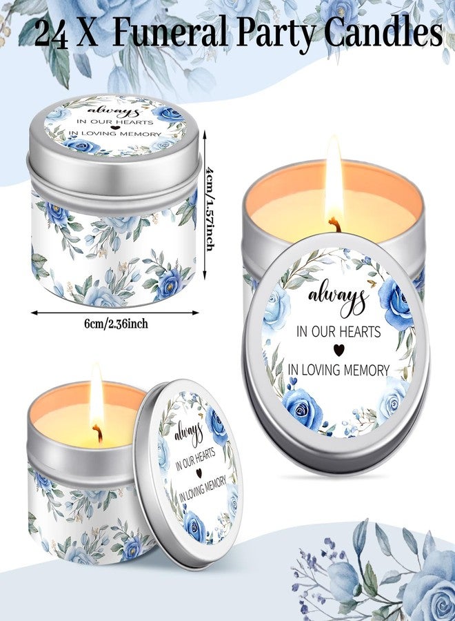MTLEE 24 Pcs Funeral Memorial Candles Funeral Favors for Guests Celebration of Life Supplies Lavender Scented Tealight Sympathy Gifts Memorial Service Grief Share Meeting(Elegant) - Image 2