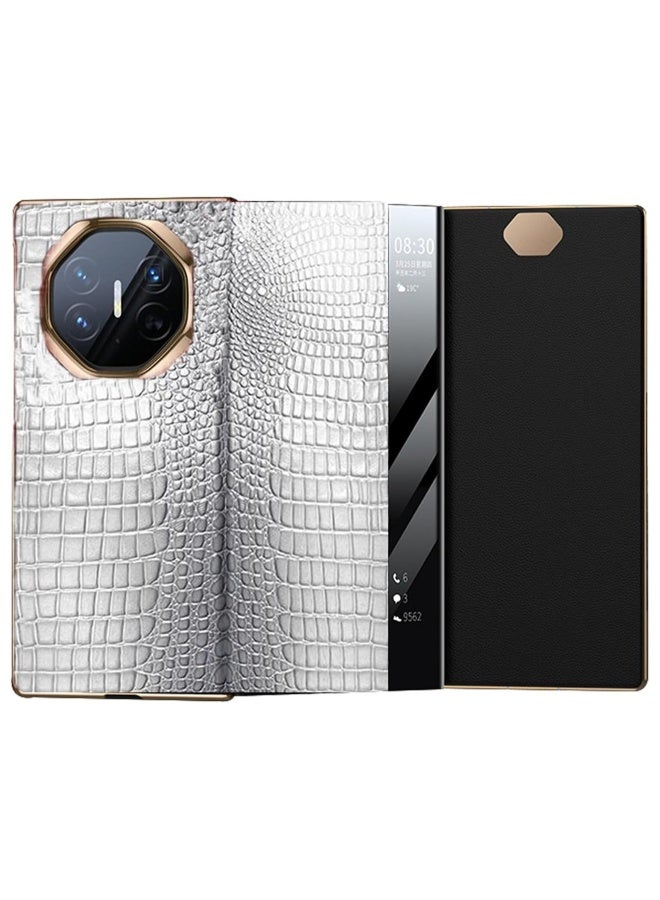 Smart View Flip Case Compatible with Huawei Mate XT Ultimate Design, Slim Flip Case Drop Protection Shockproof Protective Cover with Window View Function