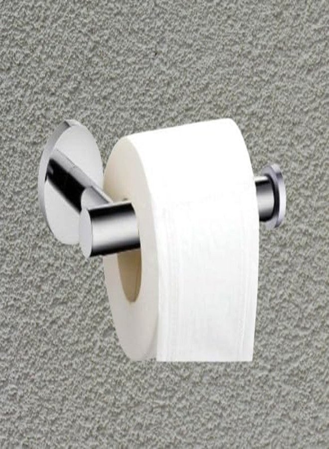 FOLX FBA16 Wall Mount Toilet Tissue/Napkin Paper Roll Holder for Bathroom, Kitchen Tissue Roll Stand, 304 Grade Stainless Steel, Home and Bathroom Accessories (1, Silver Chrome) - Image 2