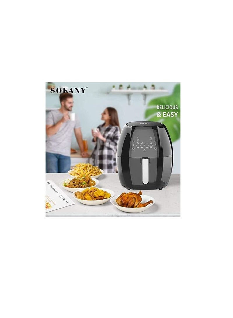 سوكاني قلاية هوائية صحية ديجيتال تعمل باللمس  8014- 8 لتر+شنطة دكان علاء - Image 4