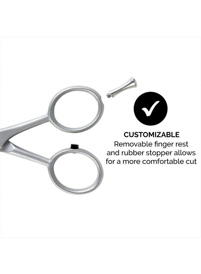 Zeus مقص اللحية، مقصات قص اللحية المصنوعة يدويًا من الفولاذ المقاوم للصدأ الألماني الفاخر مع حقيبة جلدية - صنع في ألمانيا - Image 2