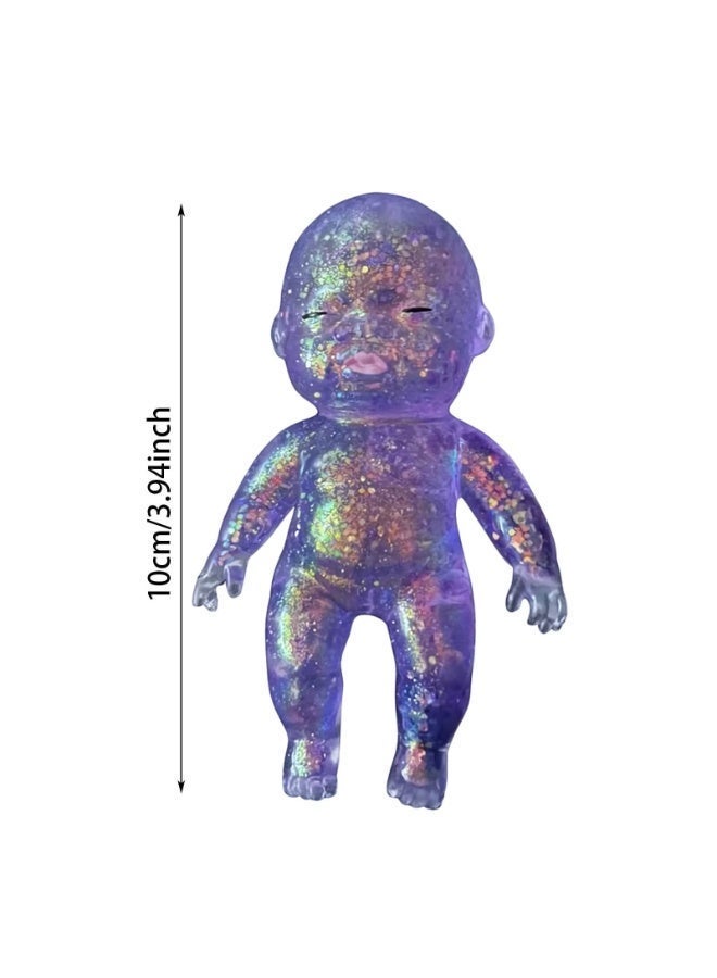 Pinch Glitter Squeeze Baby Doll, Soft Stress Relief Fidget Toy, Slow Rebound Squishy Toy for Anxiety Relief, ADHD, Autism, Sensory Toy for Kids Adults, 3+ Years Old - Image 2
