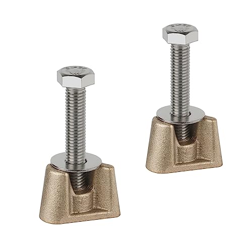 Anlvxin Anlvxin Pool Ladder Anchor PW-4C 4" Wedge Hanover Style Anchors Bronze with Bolt - Fits 4" Rail Anchors - Pool Rail  - Image 1