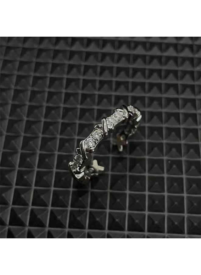  Cemho Elegant wavy ring in a distinctive silver color - Image 2