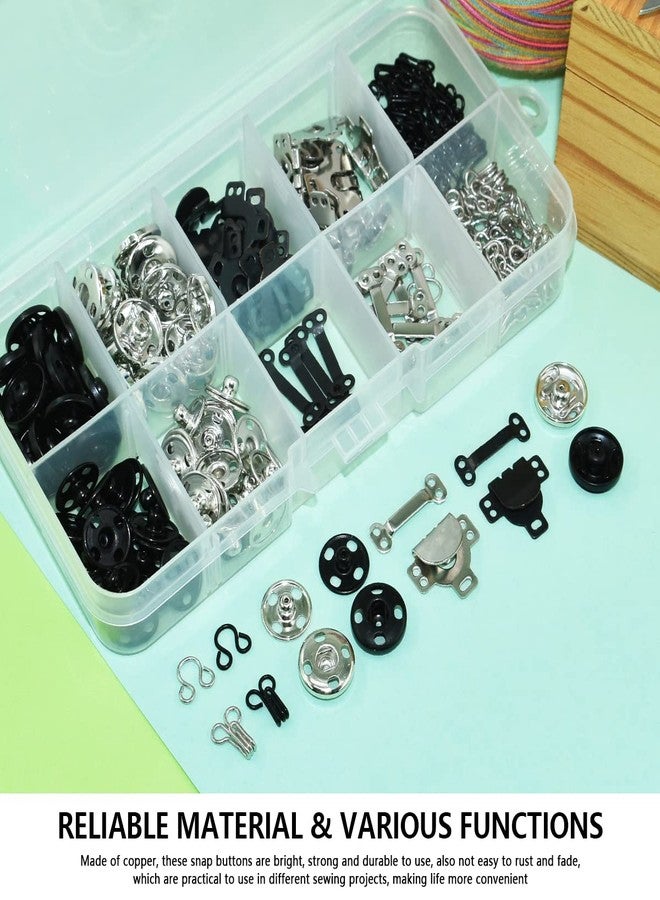 Renashed 100 Pairs 3 Styles Skirt Hooks and Eyes Hook Closures, Sewing Snaps Fasteners Press Studs Clothing Fixing Hook Sewing Hook and Eye Latch or Skirt Dress Bra Sewing DIY Crafting - Image 5
